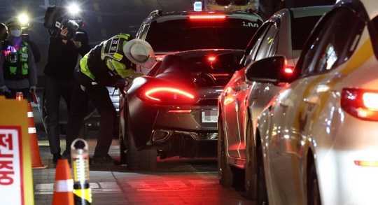 음주운전 적발.<연합뉴스>